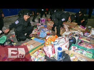 Incautan más de una tonelada de pirotecnia en la Merced