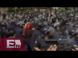 Enfrentamiento entre manifestantes y policías en Beirut / Vianey Esquinca
