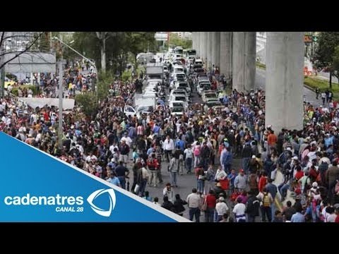 Comerciantes bloquean Periférico Sur por cambios en Hoy no circula / Cambios en Hoy no circula
