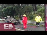 Un muerto en aparatoso accidente en la autopista México-Cuernavaca