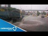 Tromba en Tlalnepantla provoca inundaciones en Valle Dorado