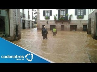 Se desborda en España río Baztan / River overflows in Spain Baztan