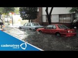 Intensas lluvias provocan encharcamientos en Paseo de la Reforma y Zaragoza