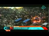 Difunden video de estampida humana en Brasil tras humillante goleada / Alemania golea a Brasil