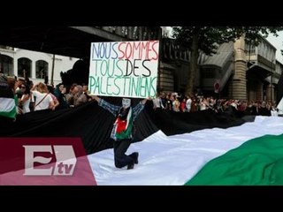 Manifestación en la embajada de Palestina ubicada en Paseo de la Reforma / Héctor Figueroa