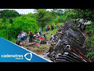 Se descarrila 'La bestia' en Oaxaca, la segunda vez que sucede en menos de una semana