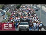 Normalistas marchan en contra del cierre de planteles escolares en Morelia