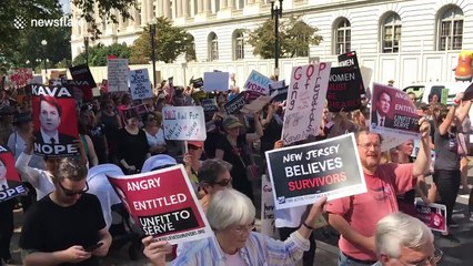 Thousands protest against Trump's Supreme Court nominee on Capitol Hill