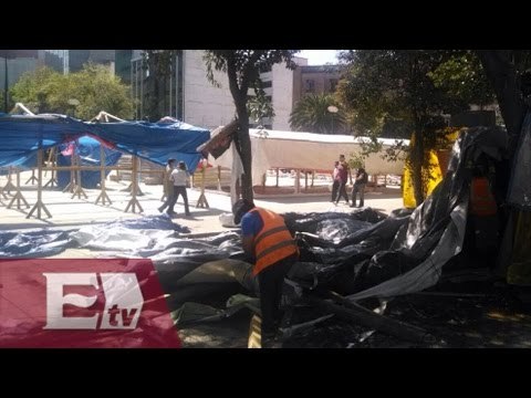 Se va el plantón de la CNTE del Monumento a la Revolución/ Vianey Esquinca