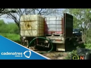 Policía asegura gasolina robada de ductos Pemex en Navolato, Sinaloa