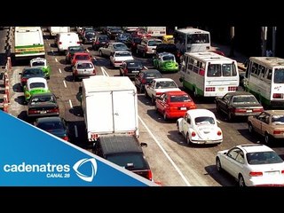 Tráfico vehicular en los principales accesos a la Ciudad de México