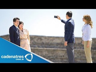 Peña Nieto y Shinzo Abe recorren zona arqueológica de Teotihuacán