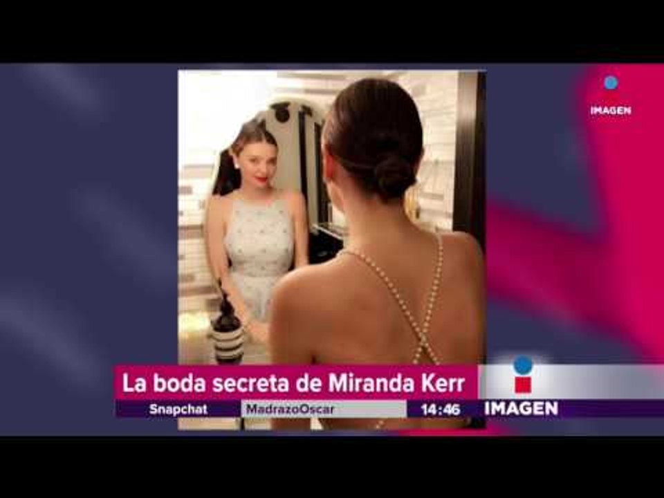 ¡Se casaron en secreta! Miranda Kerr y Evan Spiegel | Imagen Noticias con Yuriria Sierra