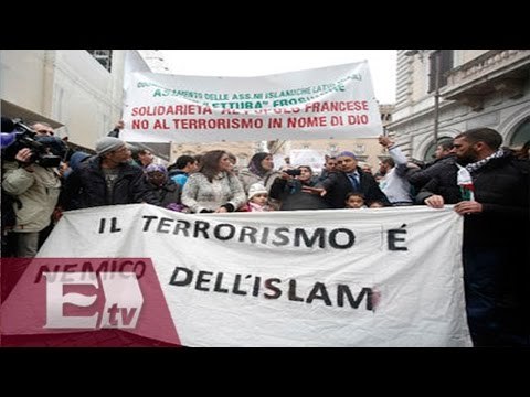 Musulmanes se manifiestan en Italia y condenan el terrorismo / Hiram Hurtado