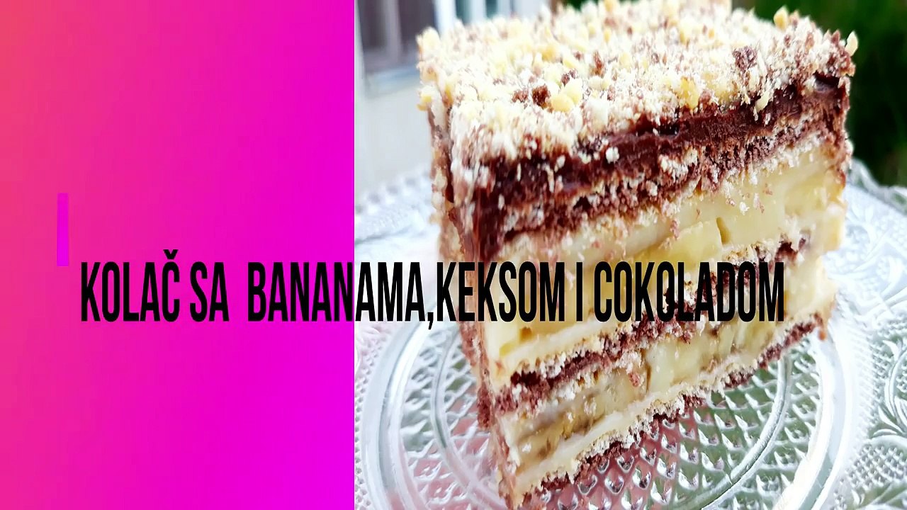 BRZI KOLAČ SA BANANAMA KOJI SE NE PEČE-CAKE WITH BANANAS NO BAKE