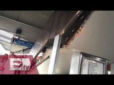 Desperfecto en escaleras del Metro Nativitas deja dos lesionados/ Vianey Esquinca