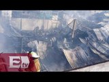Incendio en Iztapalapa reduce a cenizas fábrica de colchones/ Hiram Hurtado