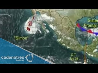 La tormenta tropical "Simon" se continua acercando a Baja California Sur