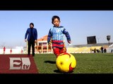 El niño de la playera de plástico de Messi conocerá a “La Pulga”/ Vianey Esquinca