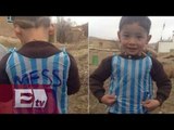 Niño afgano de la bolsa camiseta conocerá a Messi / Yuriria Sierra
