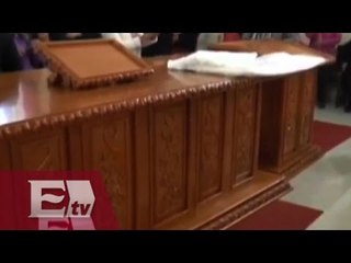 Bendicen muebles que serán usados el papa Francisco en Morelia/ Paola Virrueta