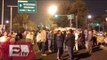 Vecinos bloquean calzada Ignacio Zaragoza por falta de agua potable/ Vianey Esquinca