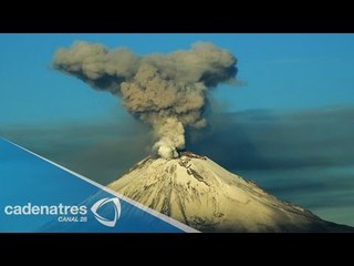 Popocatépetl lanza fumarola en forma de corazón