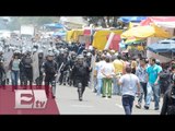 Detención múltiple provoca enfrentamiento entre policías y comerciantes en Tepito