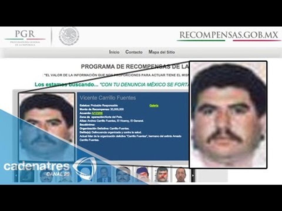 Momento en que anuncia la detención de Vicente Carrillo Fuentes 'El Viceroy'