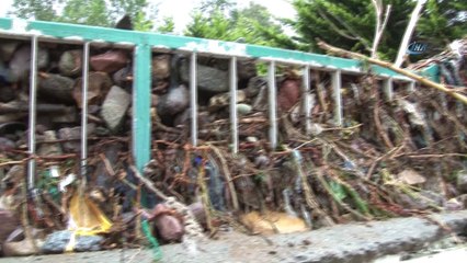 Araklı'da meydana gelen selin boyutu gün ağarınca ortaya çıktı