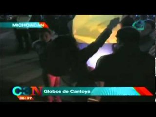 Sorprendente espectáculo de globos de cantoya en Morelia, Michoacán