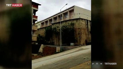 Ordu’da lisenin istinat duvarı çöktü