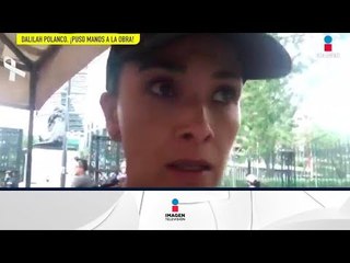 Dalilah Polanco se integró a labores de ayuda en centro de acopio | De Primera Mano