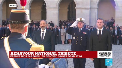 Aznavour national tribute: Ceremony kicks off with French National Anthem