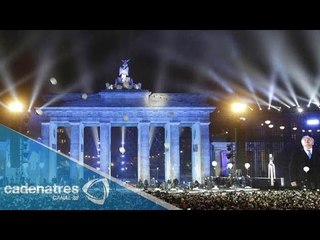 Berlín suelta globos al cierre de aniversario de la caída del muro
