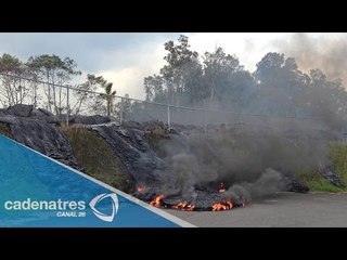 La lava del volcán Kilauea sigue avanzando por los poblados de Hawaii