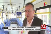 Servicio de transporte público podrá ser pagado con tarjeta desde noviembre