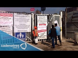 Alud de tierra en obra de Barranca del Muerto