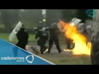 ÚLTIMO MINUTO: Se enfrentan encapuchados y granaderos capitalinos en Zaragoza