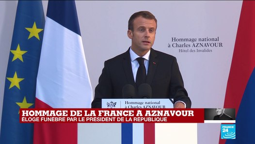 REPLAY - Emmanuel Macron rend hommage à Charles Aznavour ...