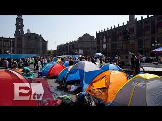 Download Video: Maestros de la CNTE buscarán instalar plantón en el Zócalo capitalino/ Yuriria Sierra