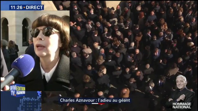 C'était très émouvant. Mireille Mathieu a apprécié l'hommage national rendu à Charles Aznavour
