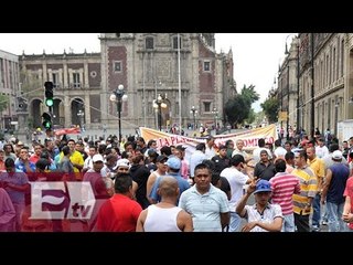 CNTE reforzará plantón instalado en la Plaza de Santo Domingo/ Paola Barquet