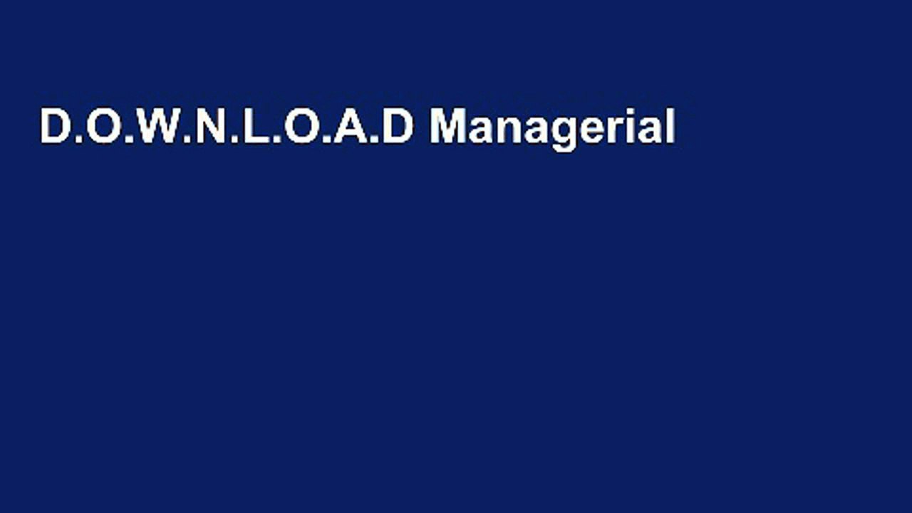 D.O.W.N.L.O.A.D Managerial Economics: Foundations of Business Analysis and Strategy (The