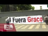 Transportistas y organizaciones de Morelos cierran avenida Bucareli/ Paola Virrueta