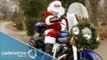 Santa Claus cambia trineo por moto / Santa Claus anda en motocicleta