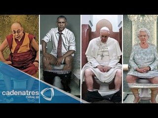 ¡ENTÉRATE! Artista retrata a líderes mundiales en el baño