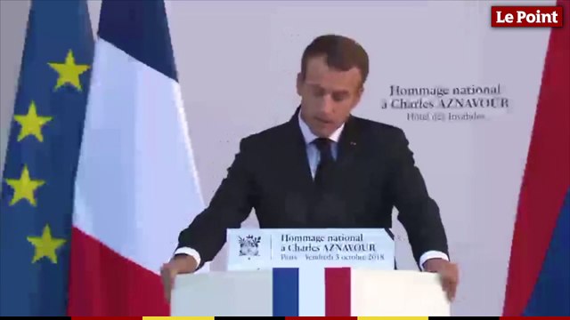 Hommage à Charles Aznavour : le discours d'Emmanuel Macron