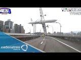 Se estrella avión sobre río de Taiwán