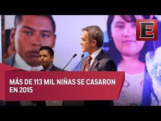 Mancera prohíbe matrimonio para menores de edad